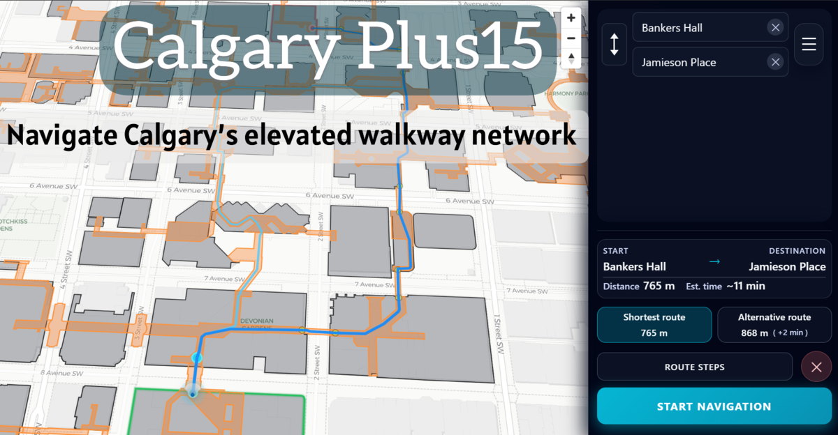 Calgary Plus15 – Indoor Navigation & Walking Map